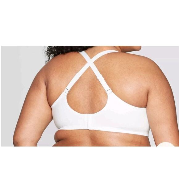 Auden The Superstar Plus Size T-Shirt Bra 48DDD White - Picture 3 of 4